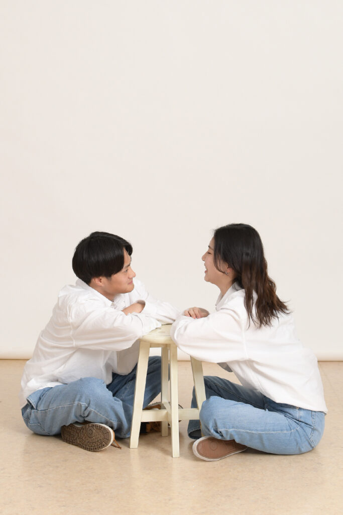 水戸市のセルフ写真館で撮影したカップル写真|大林写真館