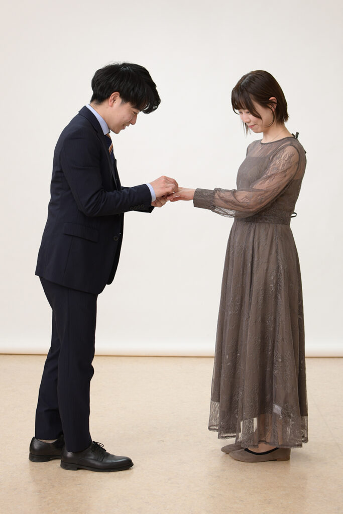 水戸市のセルフ写真館で撮影したカップル写真｜大林写真館