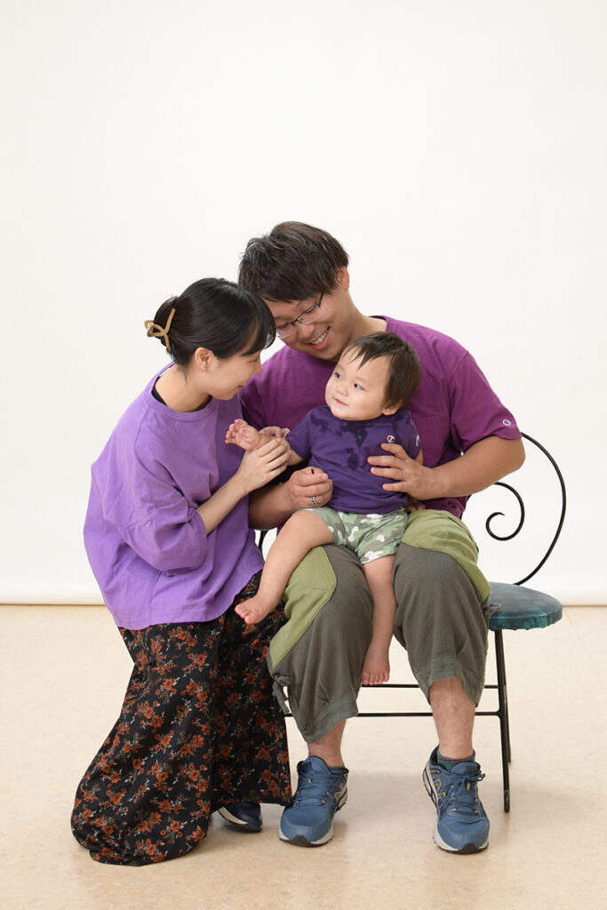 水戸市のセルフ写真館で撮影した家族写真｜大林写真館