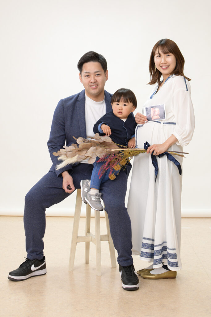 水戸市のセルフ写真館で撮影した家族写真|大林写真館