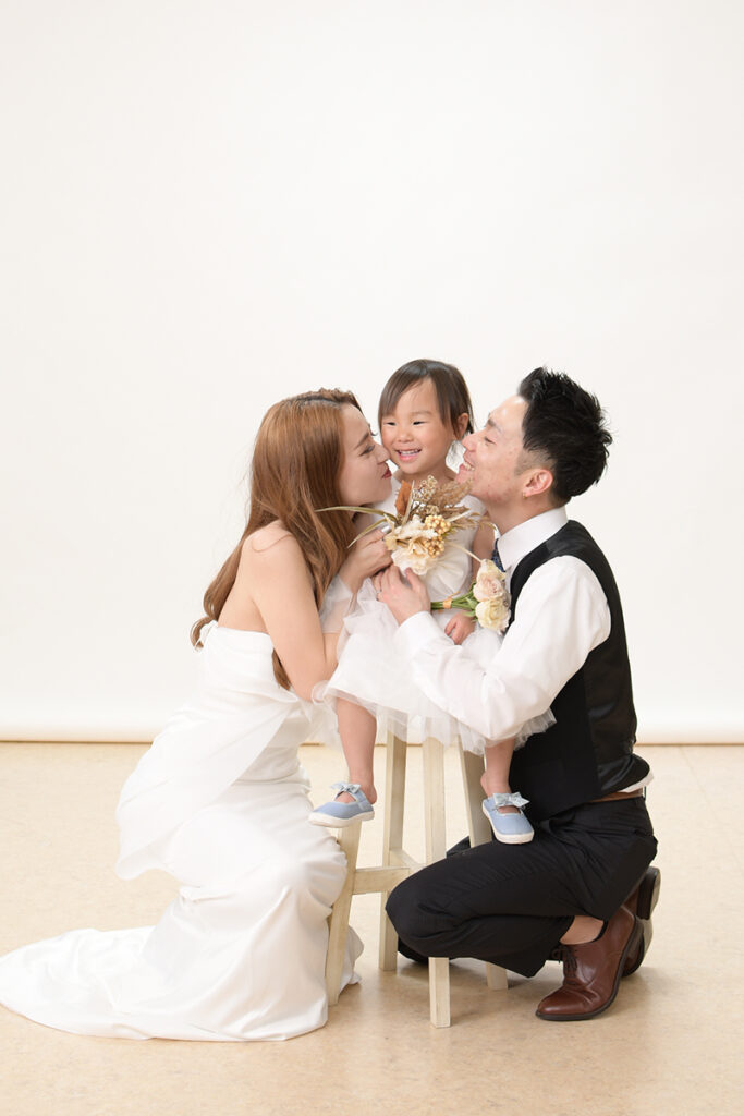 水戸市のセルフ写真館で撮影した家族写真｜大林写真館