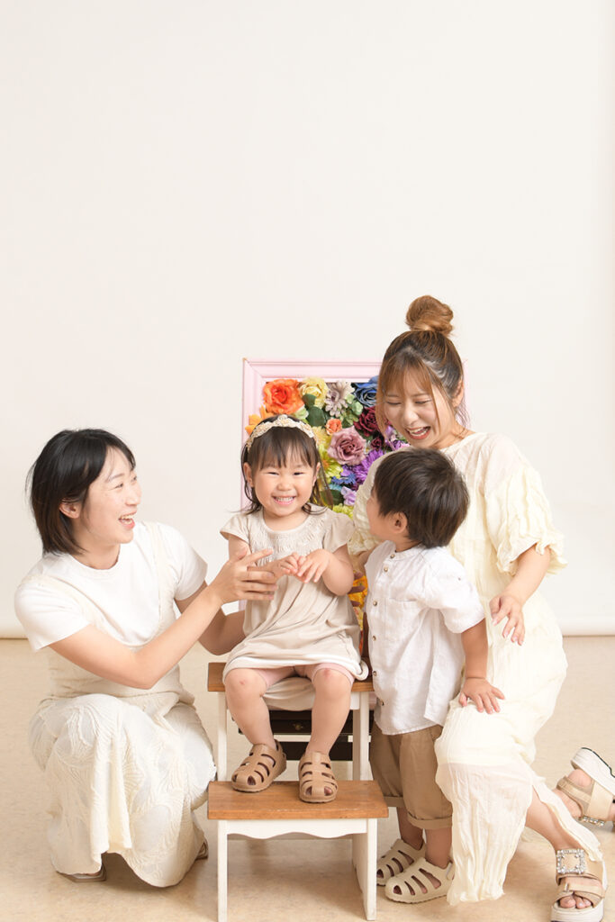 水戸市のセルフ写真館で撮影した自然な笑顔の写真|大林写真館