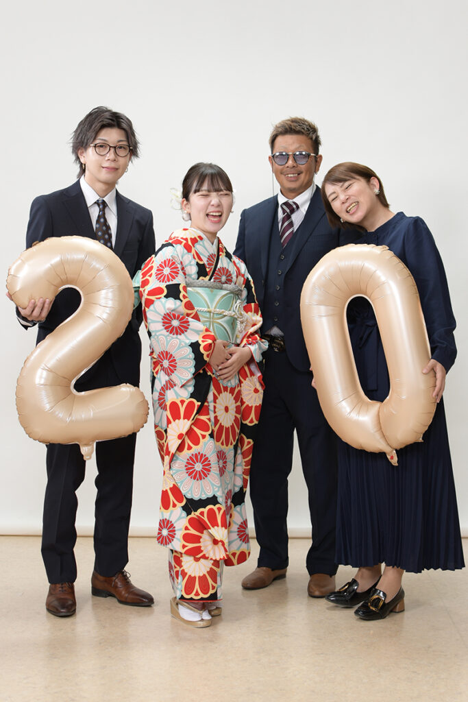 水戸市のセルフ写真館で撮影した家族写真｜大林写真館