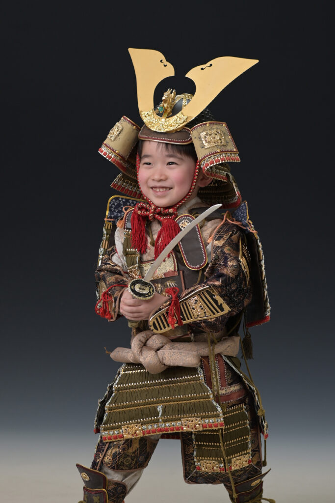 水戸市の写真館で撮影した七五三の男の子の記念写真｜大林写真館