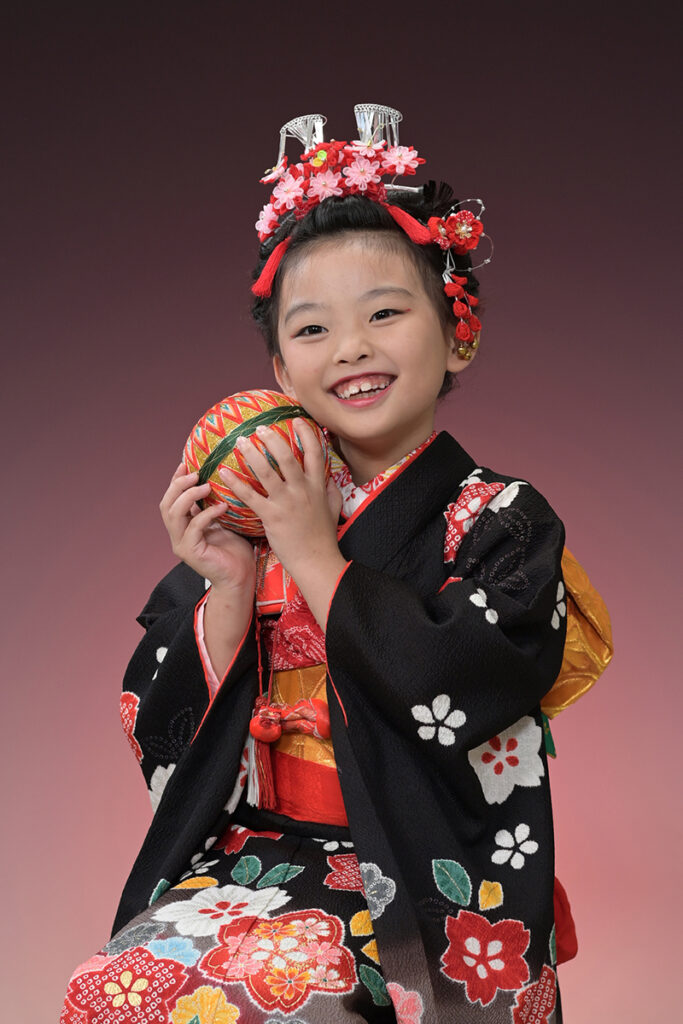 水戸市の写真館で撮影した七五三の和装写真｜大林写真館