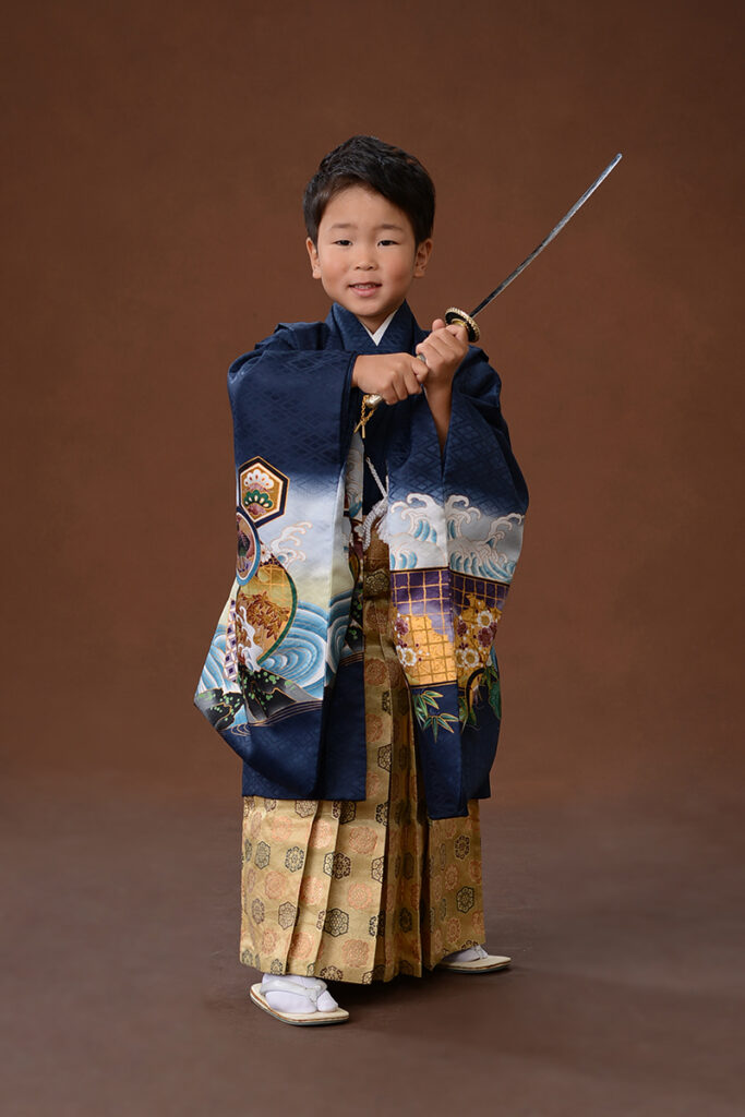 水戸市の写真館で撮影した七五三の伝統的記念写真｜大林写真館