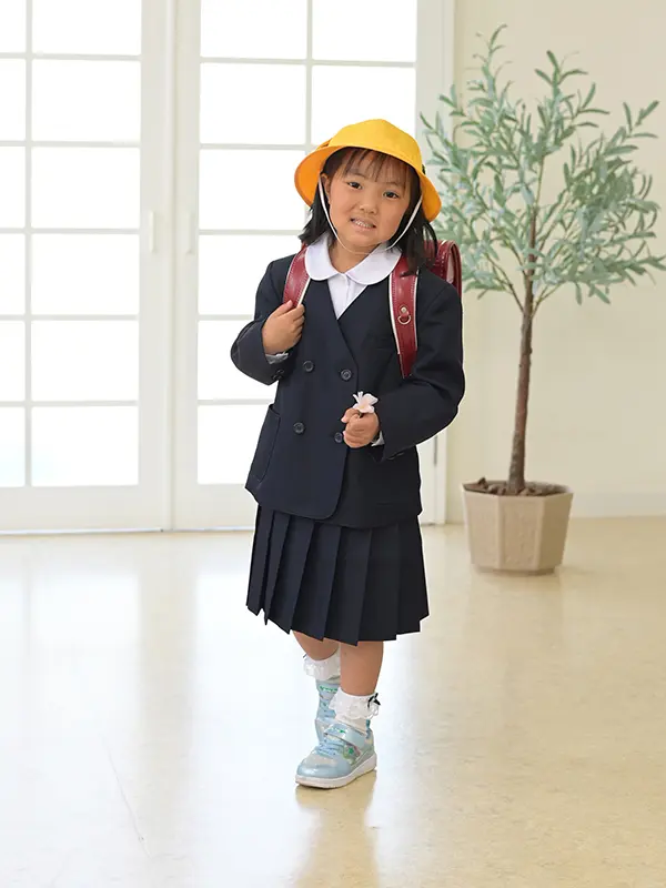 水戸市の写真館で撮影したランドセル姿の入学写真